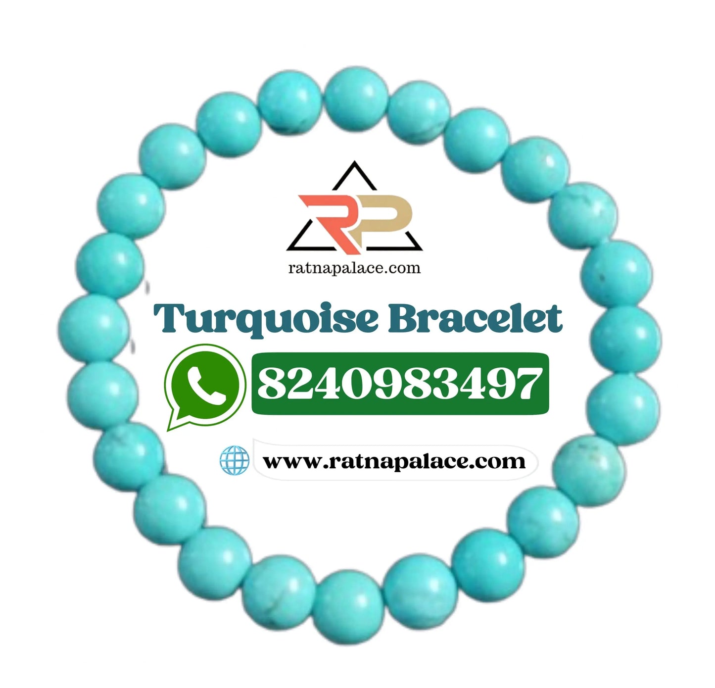 Turquoise (Firoza) Bracelet With Lab Certificate Ratna Palace
