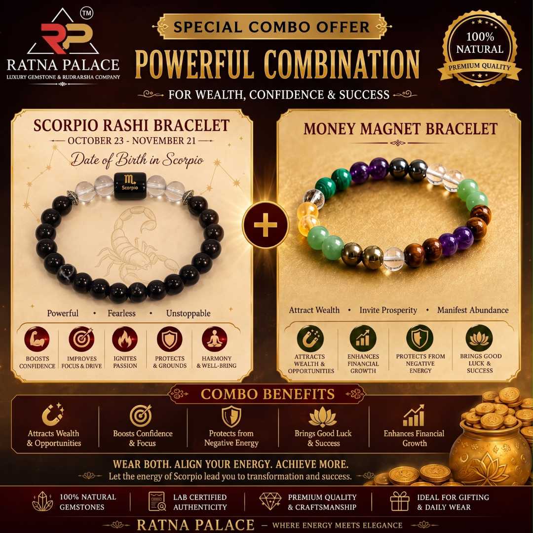 Scorpio (বৃশ্চিক রাশি/Brishchik)+Money Magnet Bracelet With Lab Certificate
