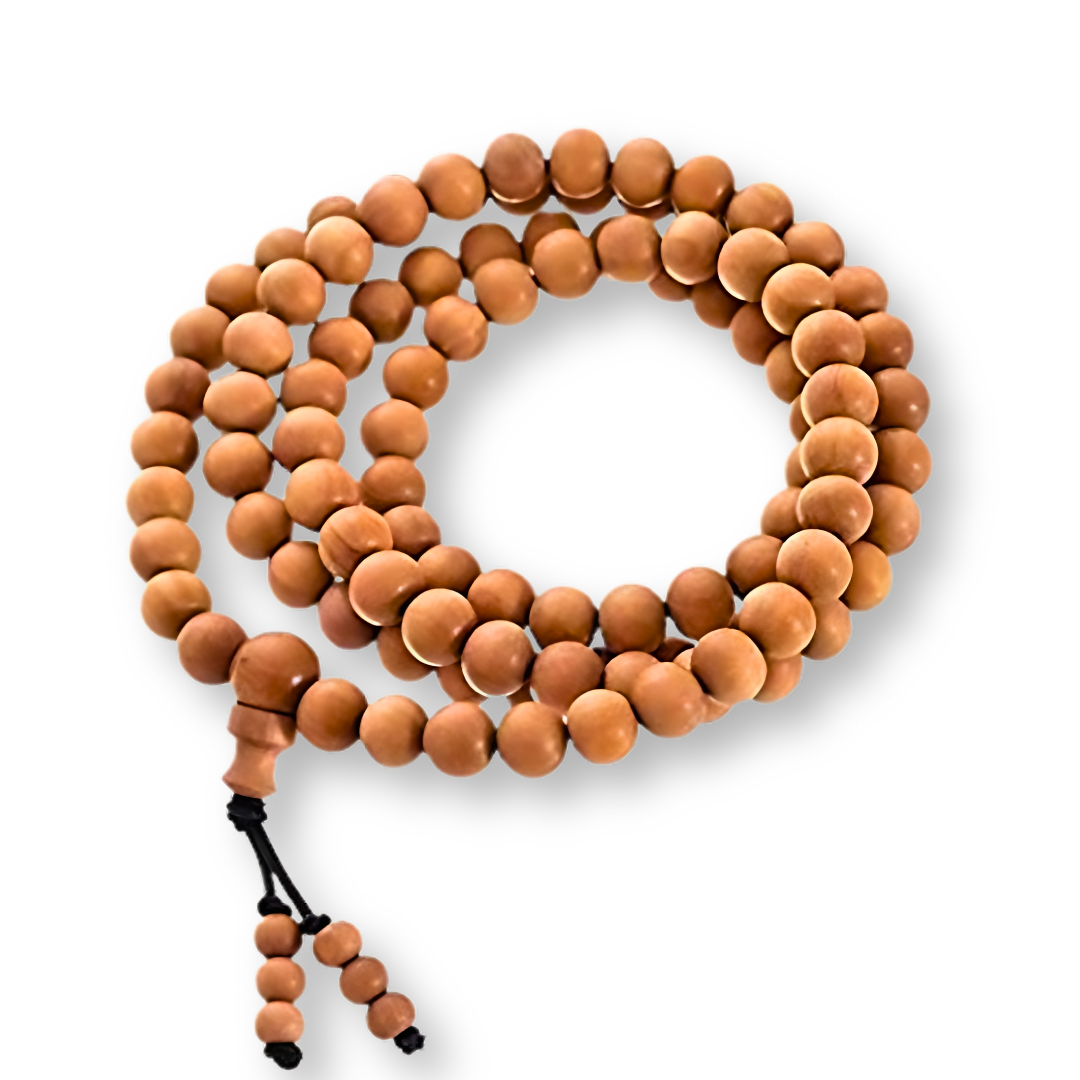 Safed ( White/Sada) Chandan Mala 108 Beads With Lab Certificate Ratna Palace