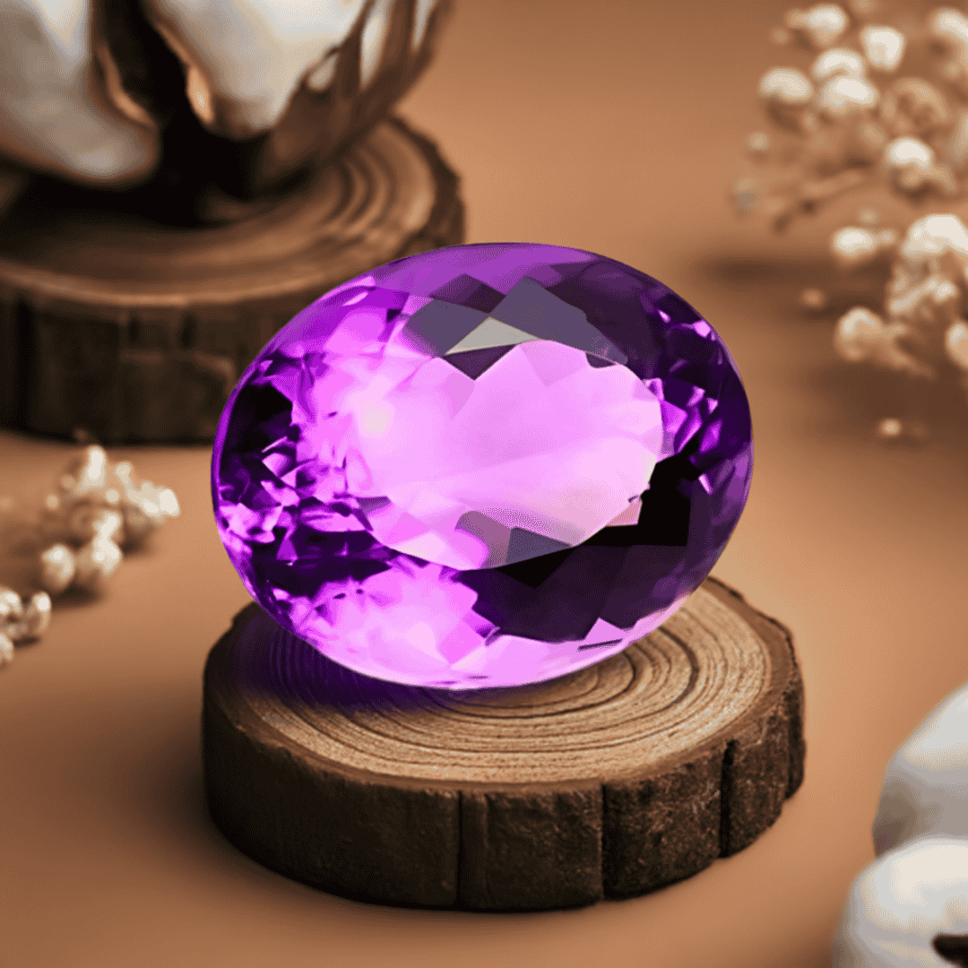 10.25 Ratti Export Quality Amethyst with Lab Certificate,Body Weight=100 - 110 kg Ratna Palace