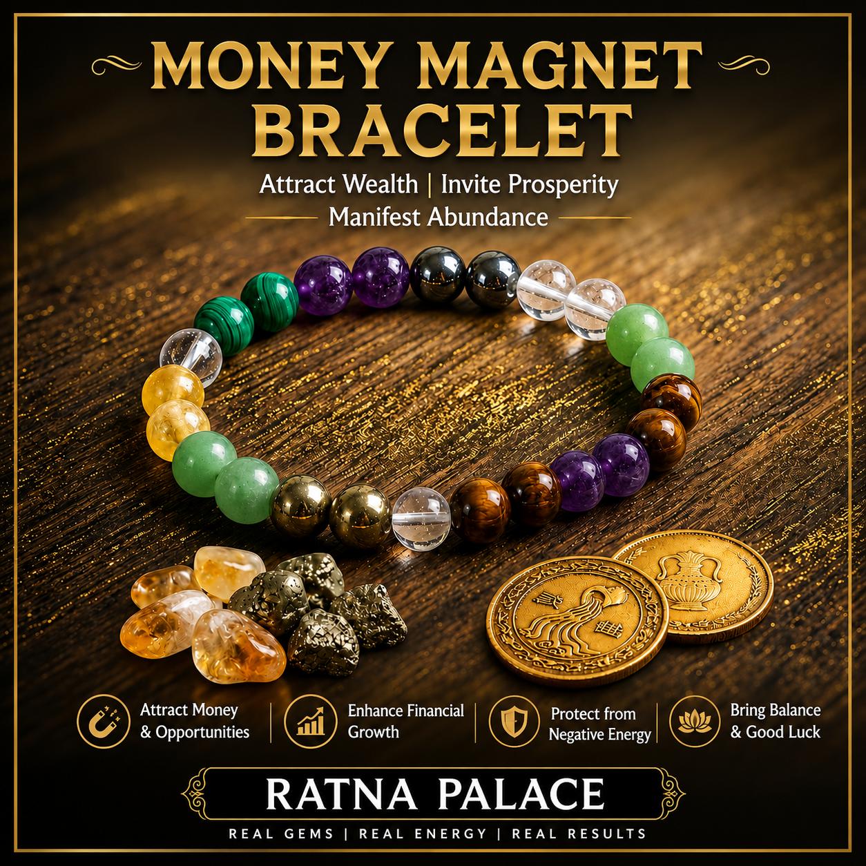 Money Magnet Bracelet With Lab Certificate - Premium Quality