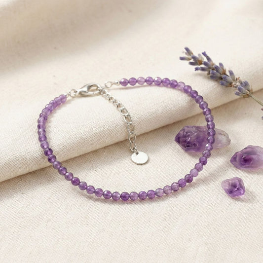 Amethyst Anklet with Lab Certificate