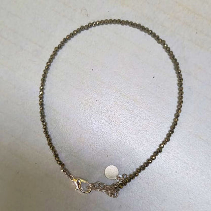 Raw Pyrite Anklet (Payal) - Dhan Vriddhi with Lab Certificate