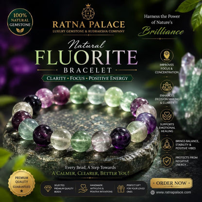 Natural Fluorite Bracelet with Lab Certificate