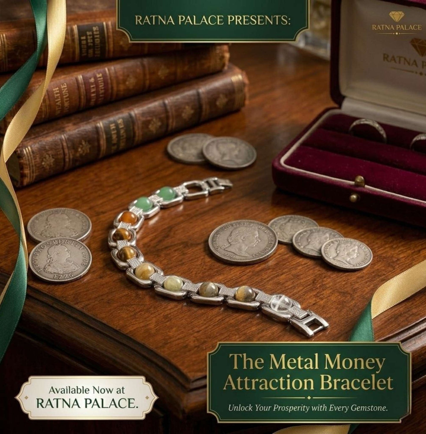 Metal Money Attraction Bracelet with Lab Certificate