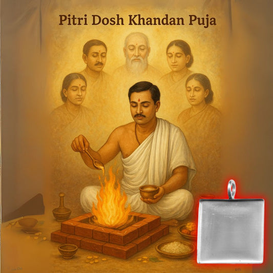 Pitri Dosh Khondon Silver Kavach With Recorded Personalised Pujo Video