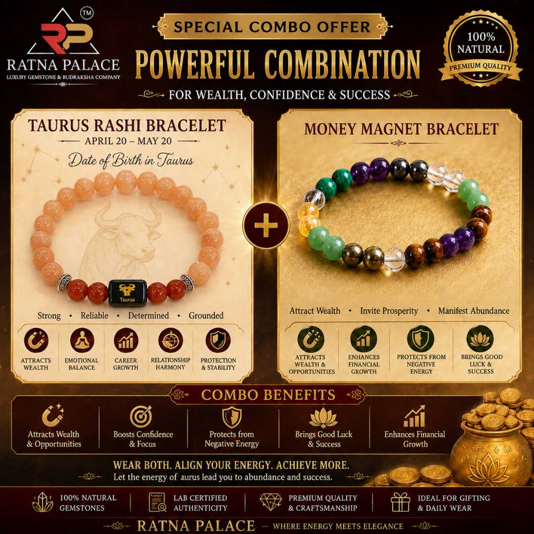 Taurus (বৃষ রাশি/Vrishabh) + Money Magnet Bracelet With Lab Certificate