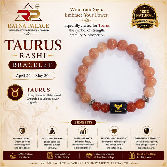 Taurus (বৃষ রাশি/taurus) Bracelet with Lab Certificate
