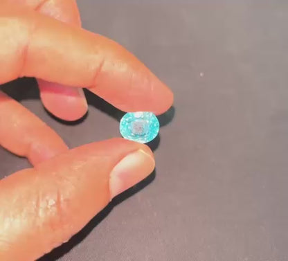 5.25 Ratti Blue Zircon With Lab Certificate,Body Weight=50 - 60 kg