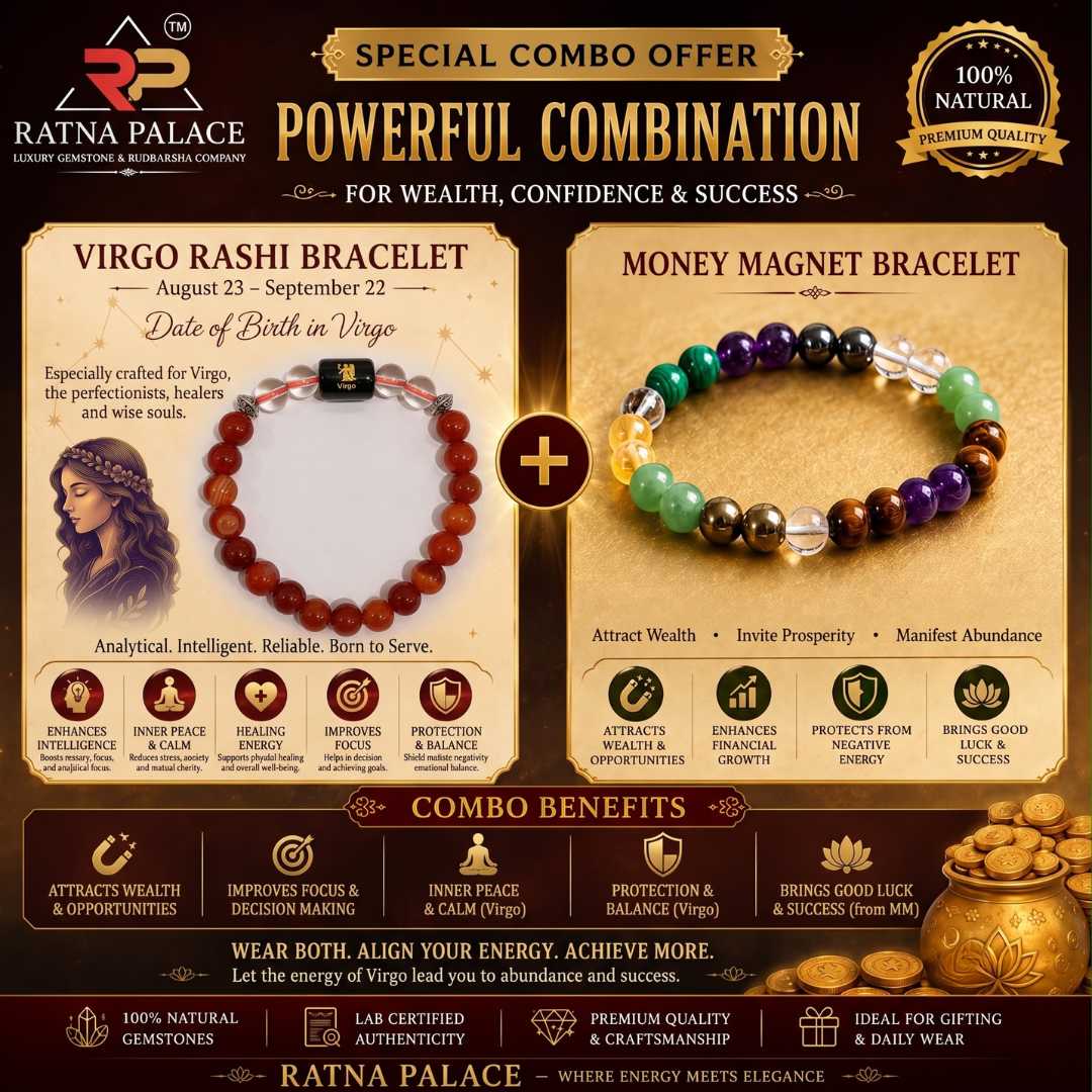 Virgo (কন্যা রাশি/Kanya)+Money Magnet Bracelet With Lab Certificate
